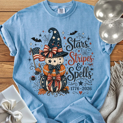 Stars, Stripes & Spells - Premium Halloween America 250 T-Shirt