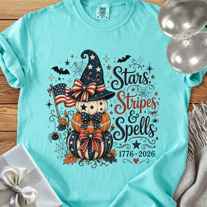 Stars, Stripes & Spells - Premium Halloween America 250 T-Shirt