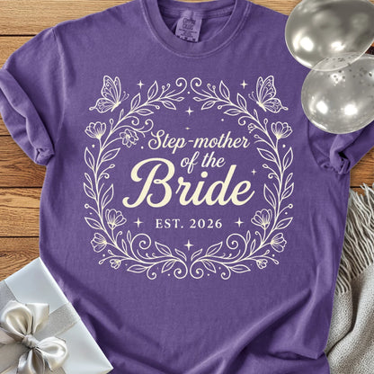 Step-Mother of the Bride, Est 2026 - Premium Wedding T-Shirt