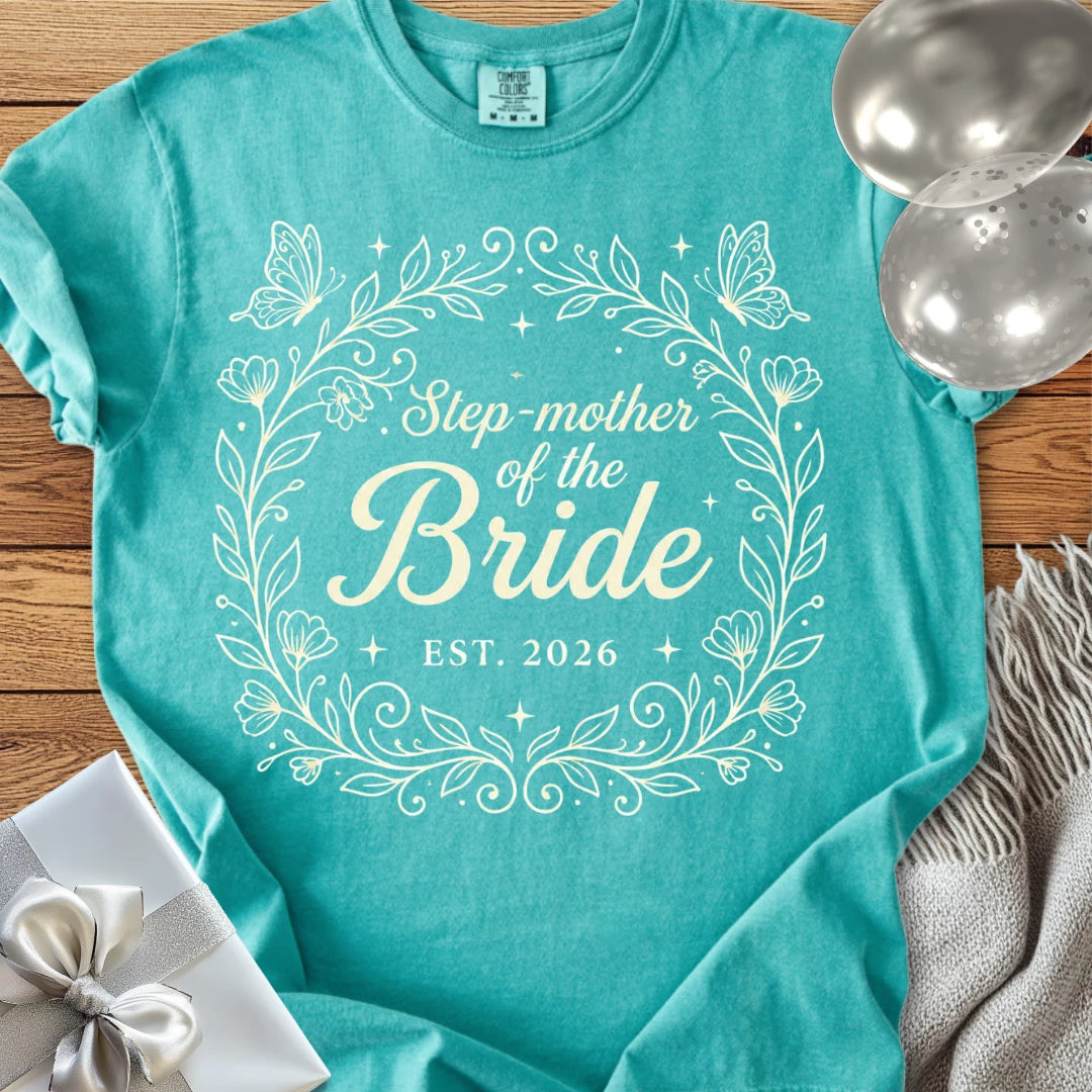 Step-Mother of the Bride, Est 2026 - Premium Wedding T-Shirt