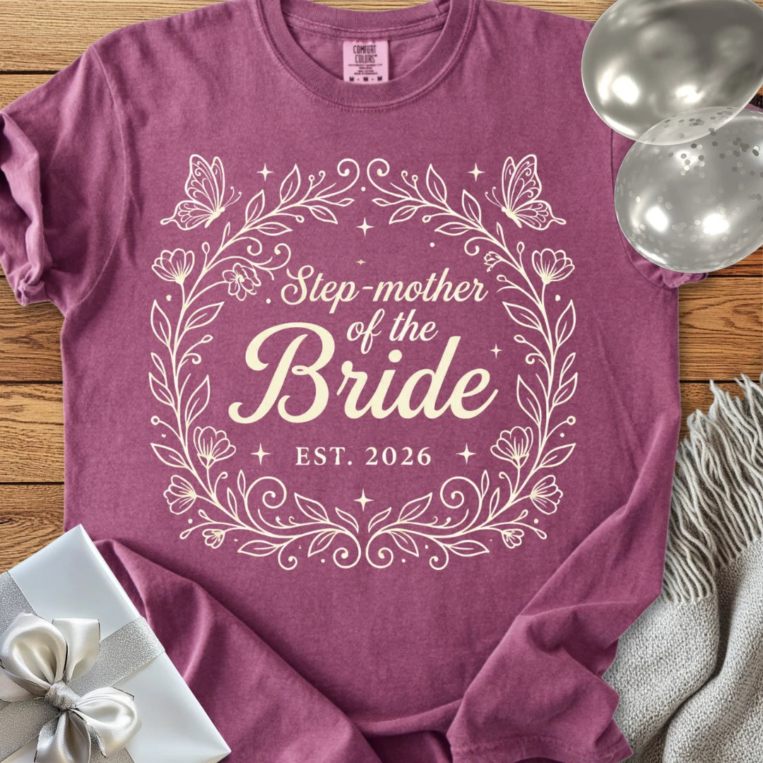 Step-Mother of the Bride, Est 2026 - Premium Wedding T-Shirt