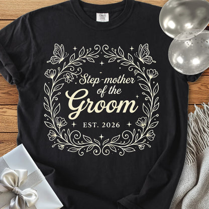 Step-Mother of the Groom, Est 2026 - Premium Wedding T-Shirt