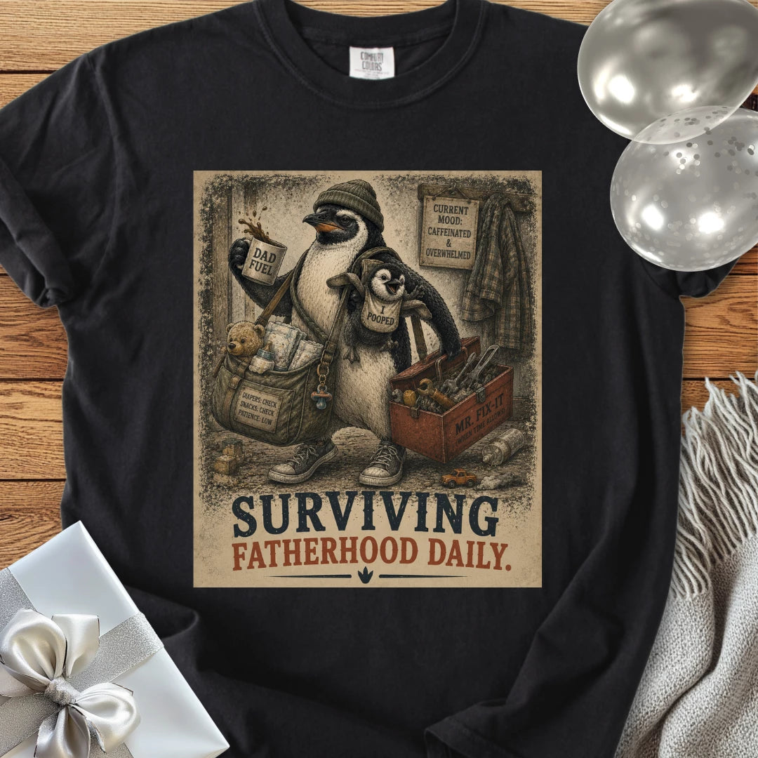 Surviving Fatherhood Daily - Premium Parenting T-Shirt