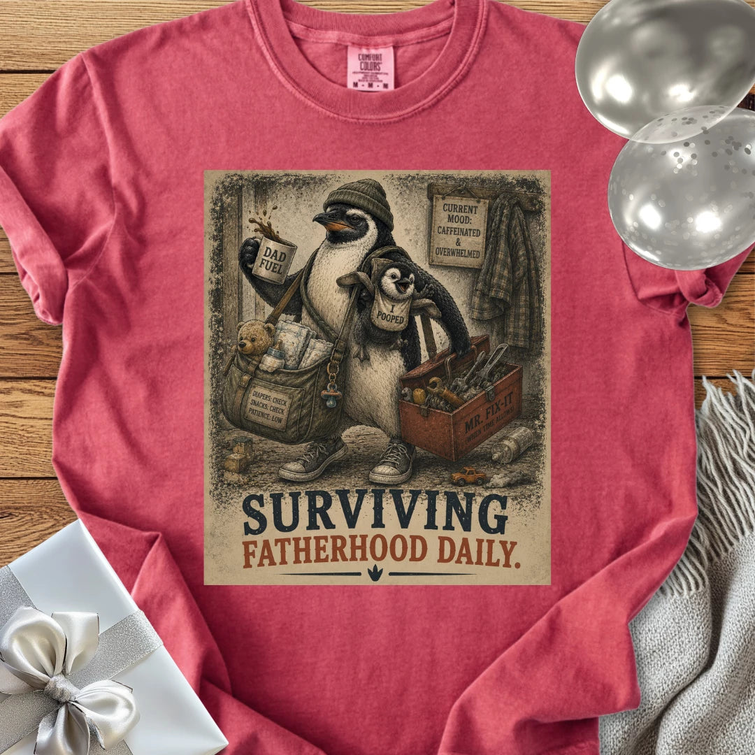 Surviving Fatherhood Daily - Premium Parenting T-Shirt