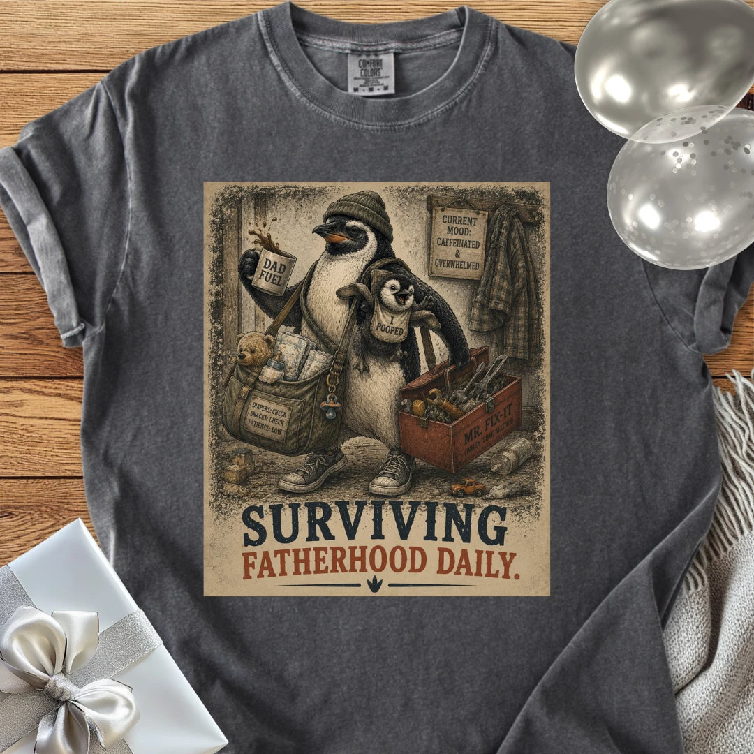 Surviving Fatherhood Daily - Premium Parenting T-Shirt