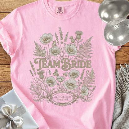 Team Bride - Premium Wildflower Wedding T-Shirt