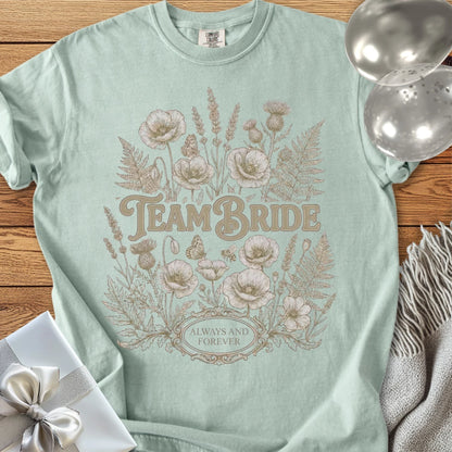 Team Bride - Premium Wildflower Wedding T-Shirt