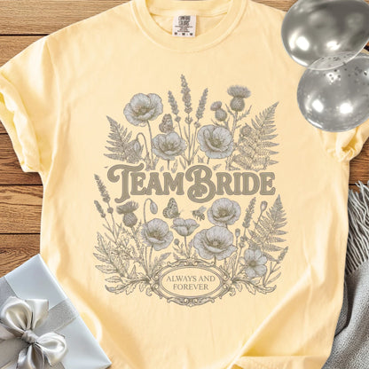 Team Bride - Premium Wildflower Wedding T-Shirt