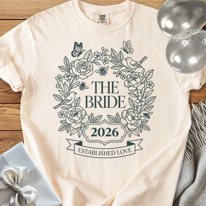 The Bride 2026, Established Love - Premium Wedding T-Shirt
