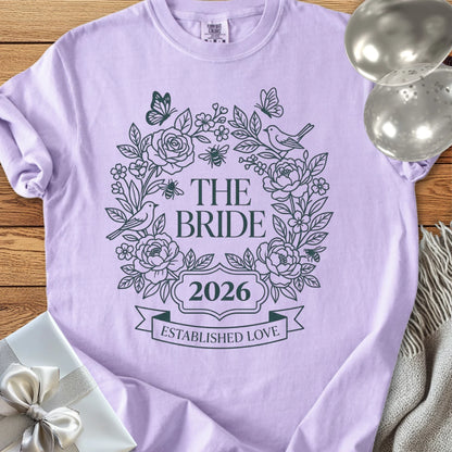 The Bride 2026, Established Love - Premium Wedding T-Shirt