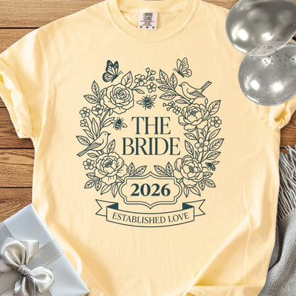 The Bride 2026, Established Love - Premium Wedding T-Shirt