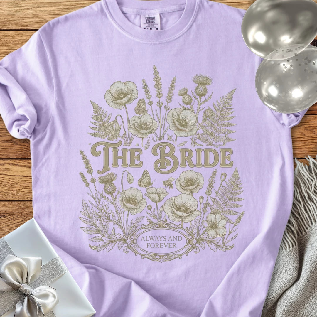 The Bride - Premium Wildflower Wedding T-Shirt