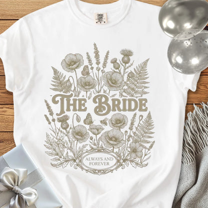 The Bride - Premium Wildflower Wedding T-Shirt