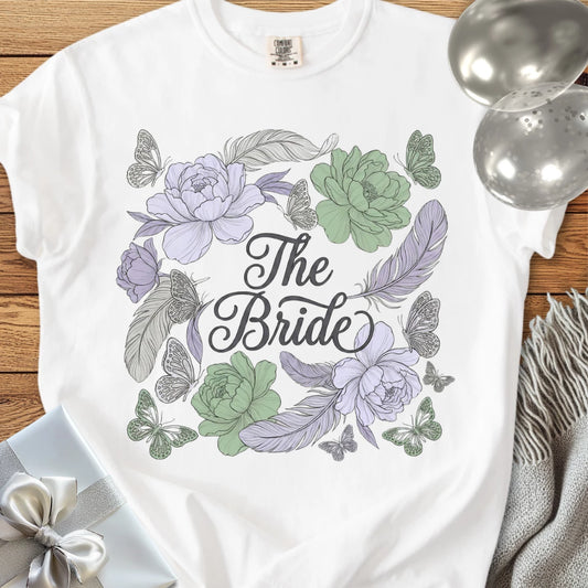 The Bride - Premium Floral Wedding T-Shirt