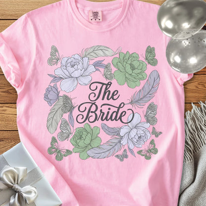 The Bride - Premium Floral Wedding T-Shirt