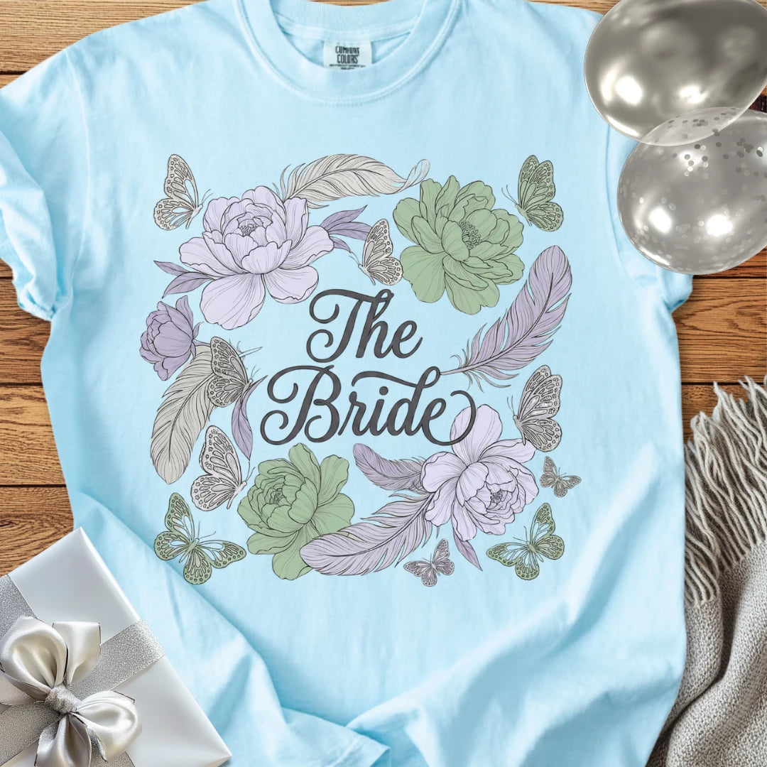 The Bride - Premium Floral Wedding T-Shirt