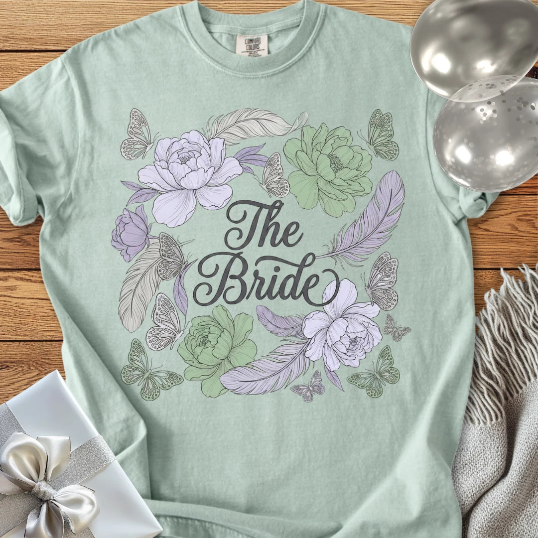 The Bride - Premium Floral Wedding T-Shirt