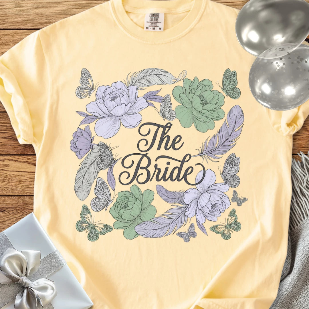 The Bride - Premium Floral Wedding T-Shirt