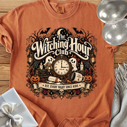 Witching Hour Club, Est. Every Night Since Kids - Premium Halloween Parenting T-Shirt
