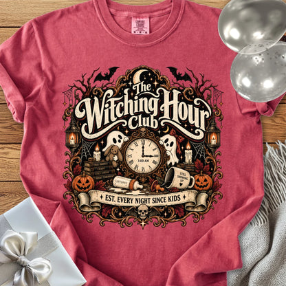 Witching Hour Club, Est. Every Night Since Kids - Premium Halloween Parenting T-Shirt