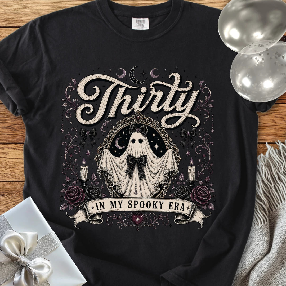 Thirty In My Spooky Era - Premium Halloween 30th Birthday T-Shirt