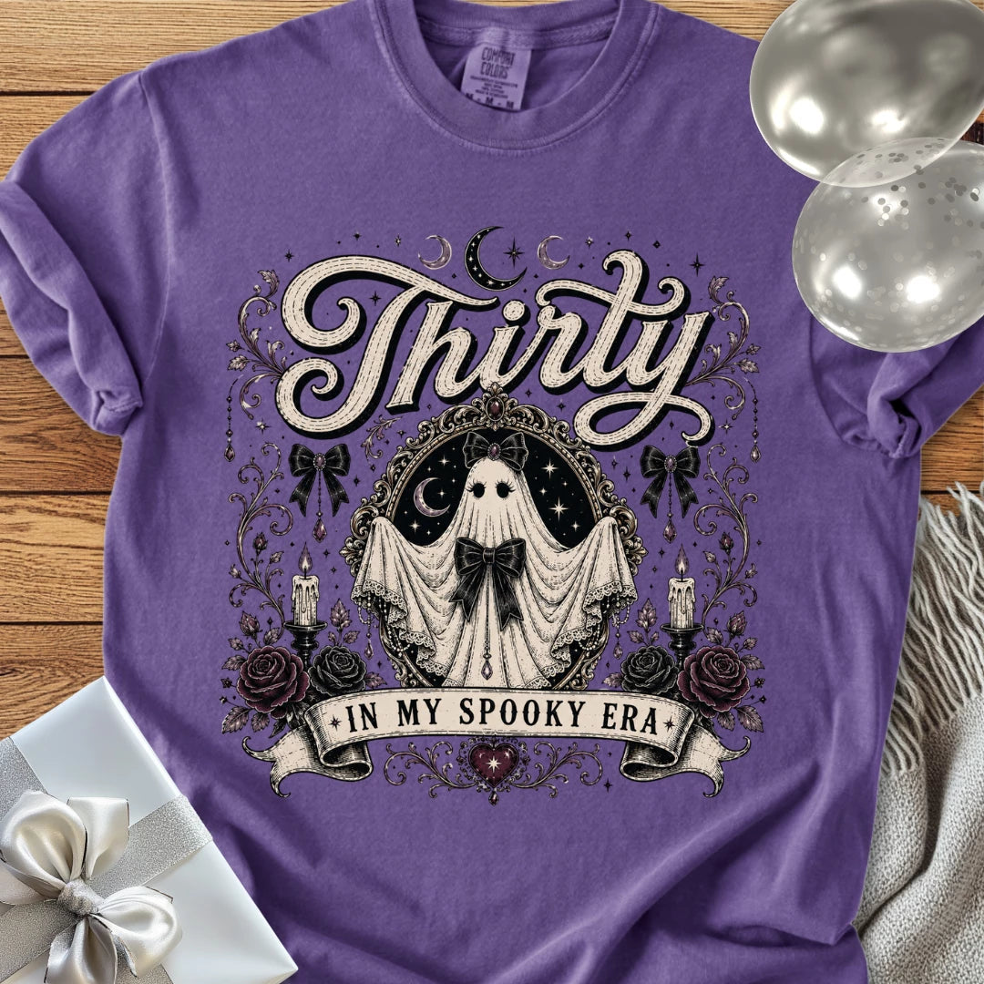 Thirty In My Spooky Era - Premium Halloween 30th Birthday T-Shirt