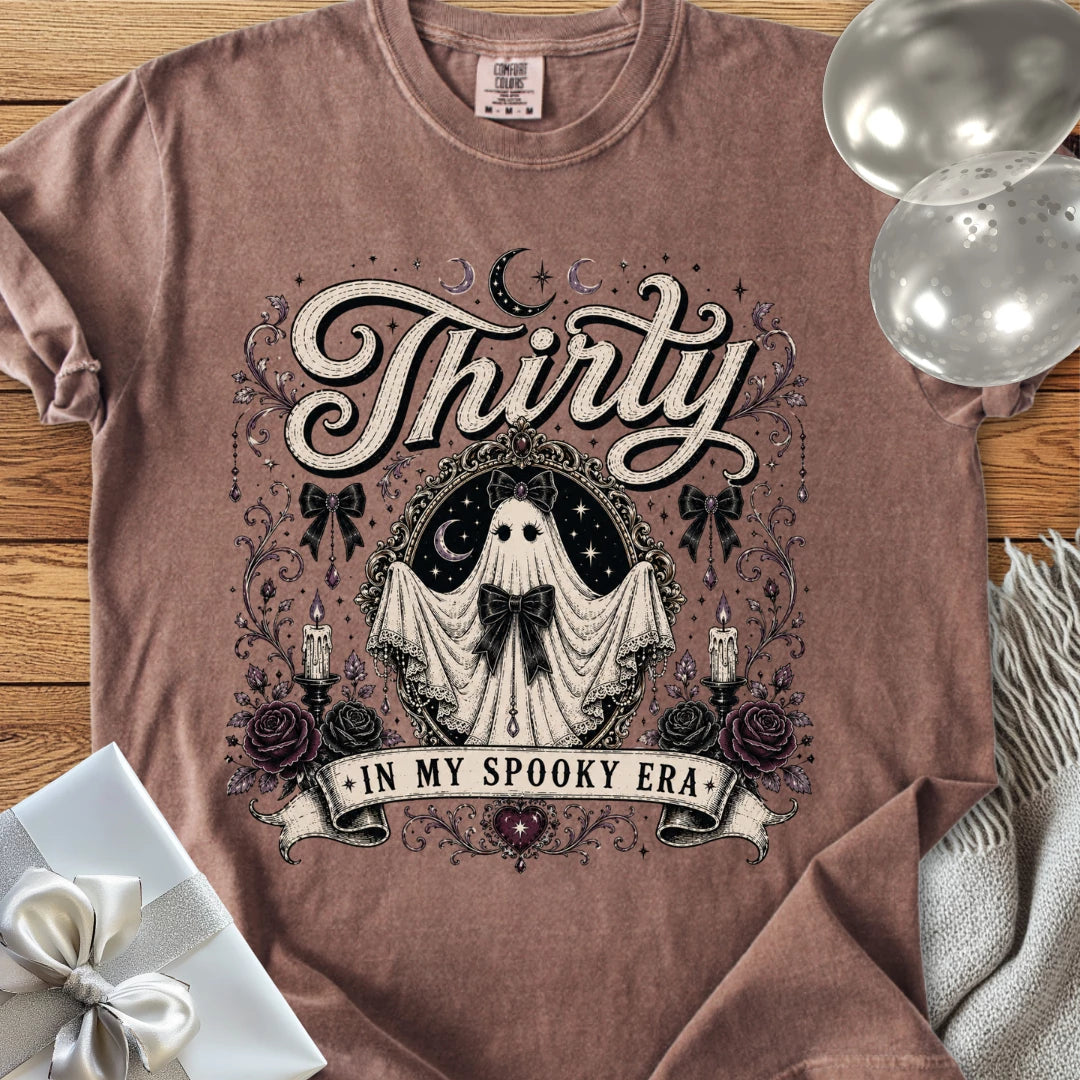 Thirty In My Spooky Era - Premium Halloween 30th Birthday T-Shirt