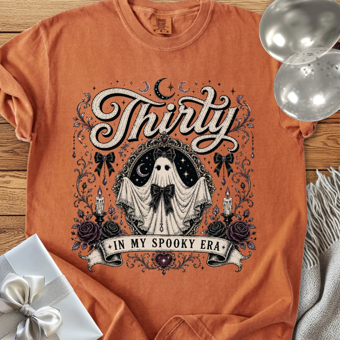 Thirty In My Spooky Era - Premium Halloween 30th Birthday T-Shirt