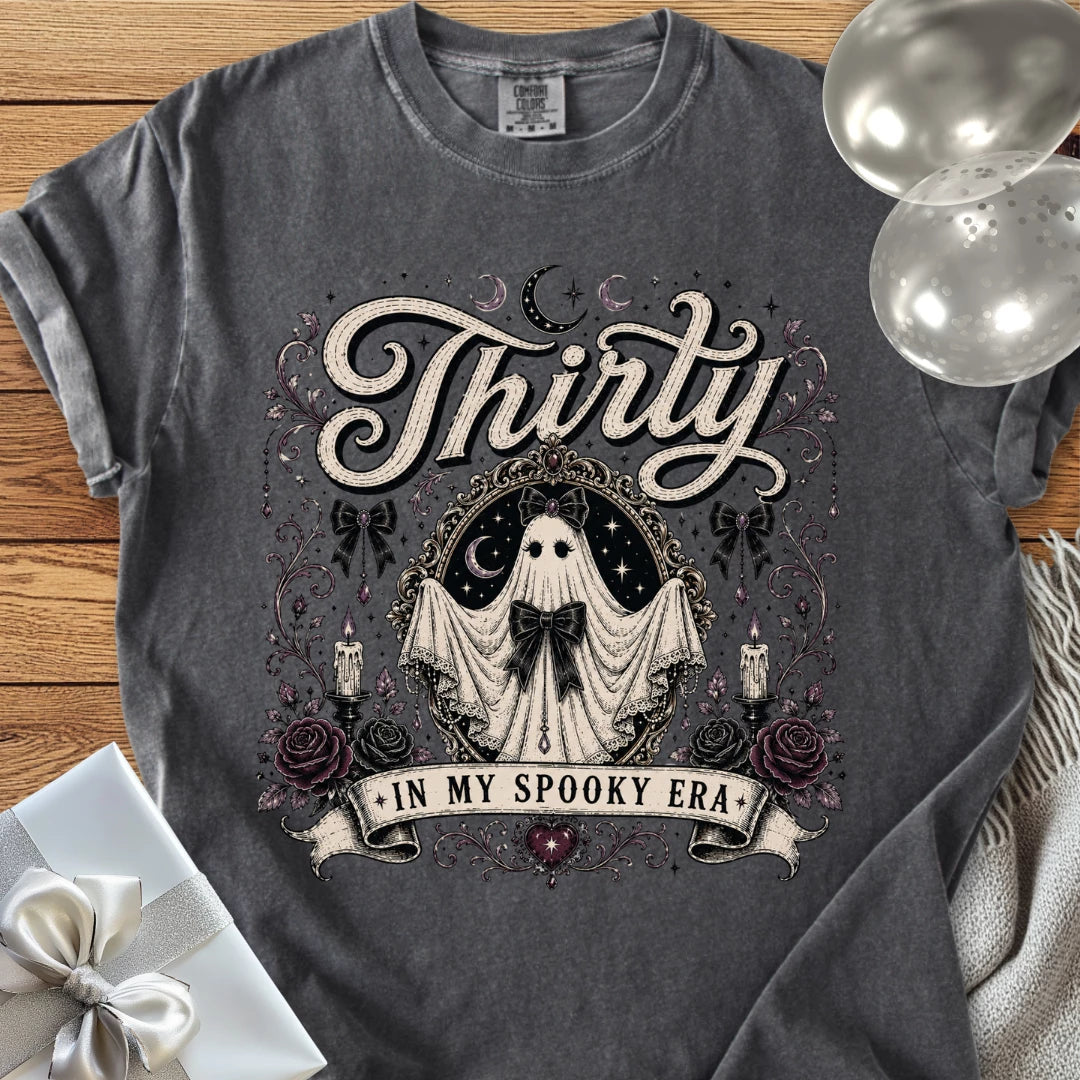 Thirty In My Spooky Era - Premium Halloween 30th Birthday T-Shirt