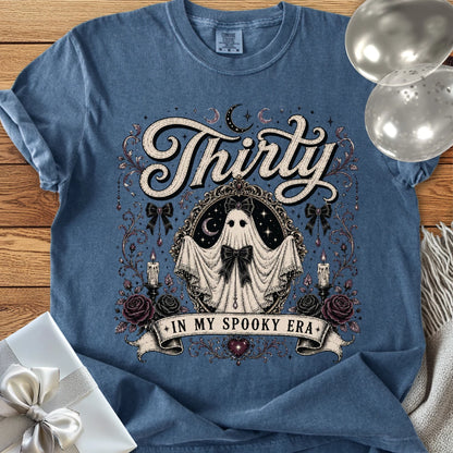 Thirty In My Spooky Era - Premium Halloween 30th Birthday T-Shirt
