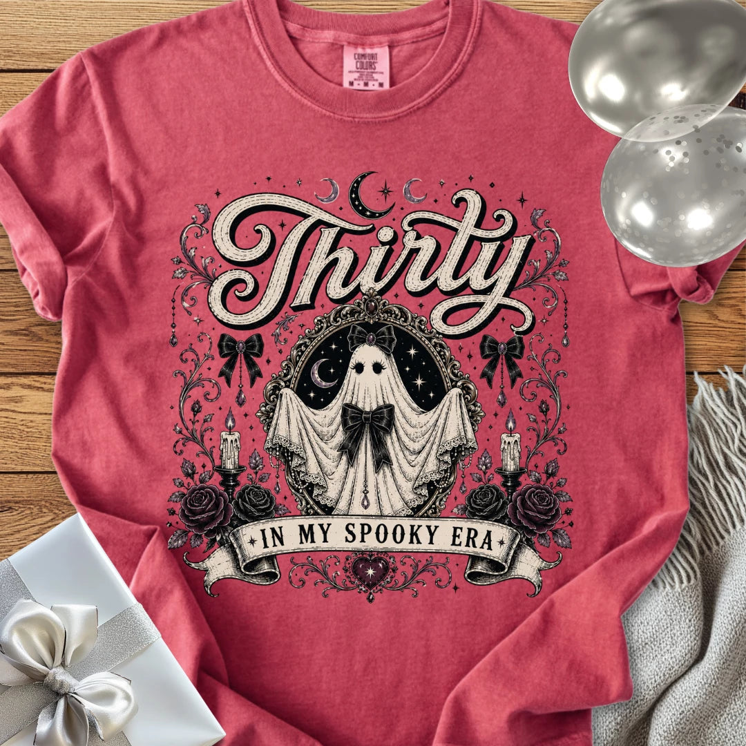 Thirty In My Spooky Era - Premium Halloween 30th Birthday T-Shirt