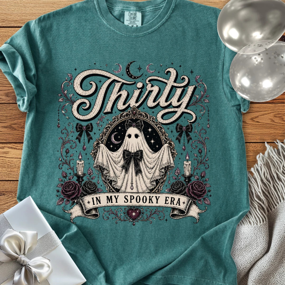 Thirty In My Spooky Era - Premium Halloween 30th Birthday T-Shirt