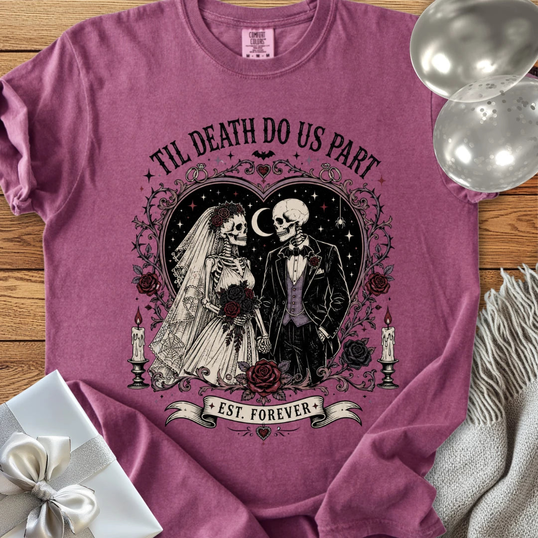 Till Death Do Us Part - Premium Halloween Wedding T-Shirt
