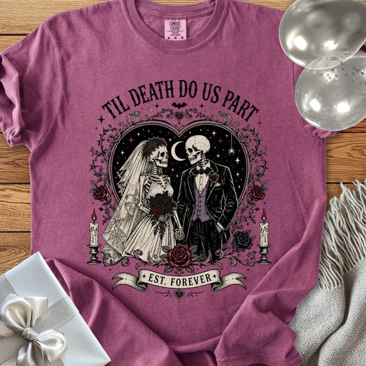 Till Death Do Us Part - Premium Halloween Wedding T-Shirt