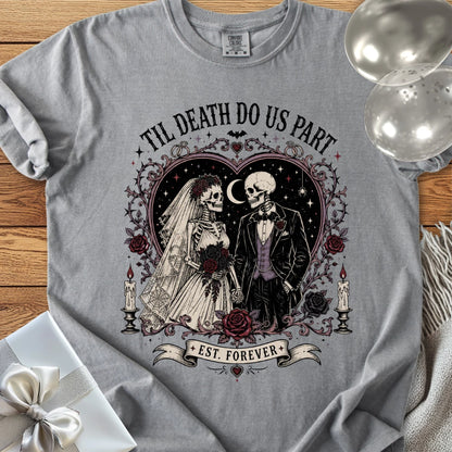 Till Death Do Us Part - Premium Halloween Wedding T-Shirt