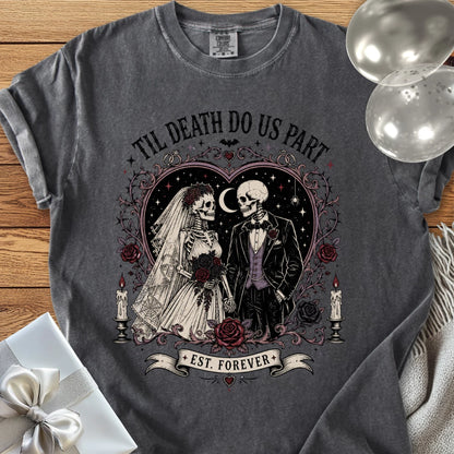 Till Death Do Us Part - Premium Halloween Wedding T-Shirt