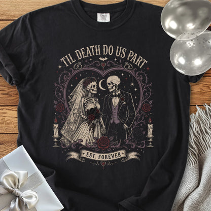 Till Death Do Us Part - Premium Halloween Wedding T-Shirt