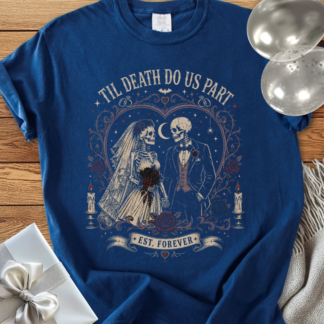 Till Death Do Us Part - Premium Halloween Wedding T-Shirt