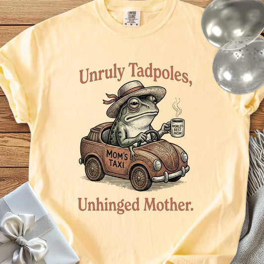 Unruly Tadpoles, Unhinged Mother -  Premium Parenting T-Shirt