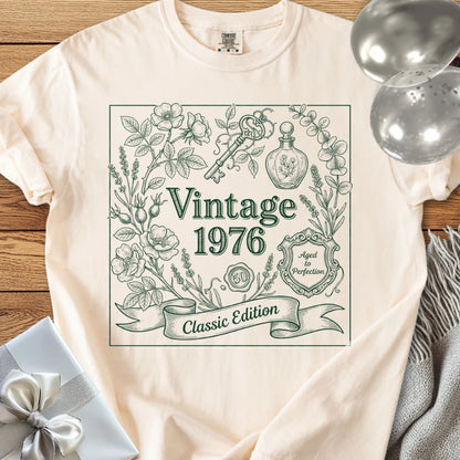 Vintage 1976, Aged to Pefection - Premium 50th Birthday T-Shirt
