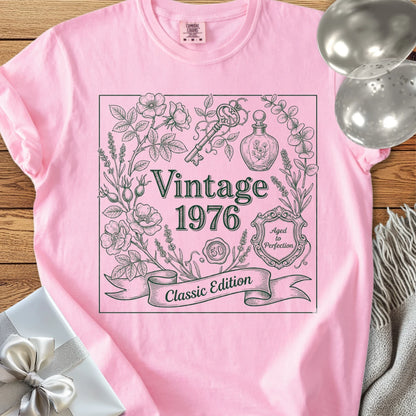 Vintage 1976, Aged to Pefection - Premium 50th Birthday T-Shirt