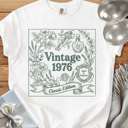 Vintage 1976, Aged to Pefection - Premium 50th Birthday T-Shirt