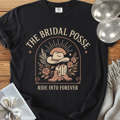The Bridal Posse, Ride into Forever - Western Bridal Party T-Shirt