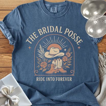 The Bridal Posse, Ride into Forever - Western Bridal Party T-Shirt