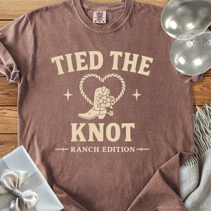 Tied the Knot, Ranch Edition - Western Wedding T-Shirt