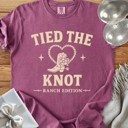 Tied the Knot, Ranch Edition - Western Wedding T-Shirt