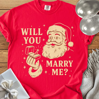 Will You Marry Me? - Premium Christmas Proposal T-Shirt