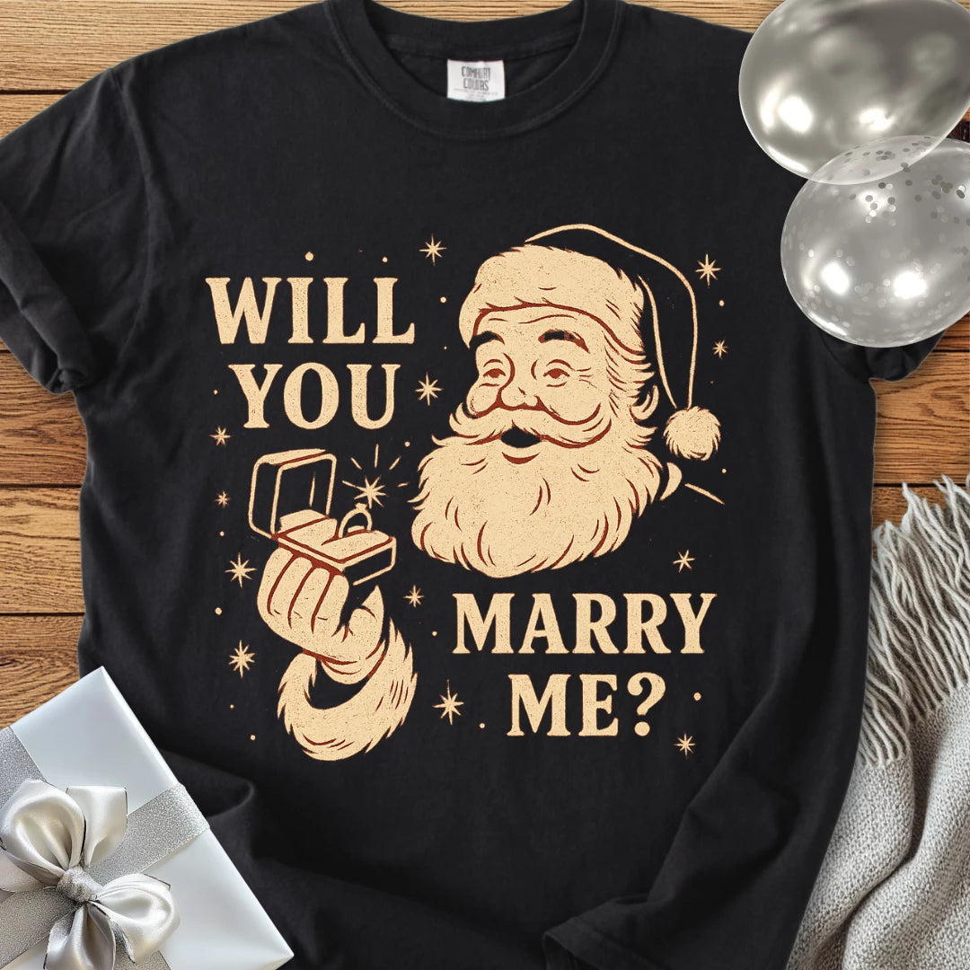 Will You Marry Me? - Premium Christmas Proposal T-Shirt