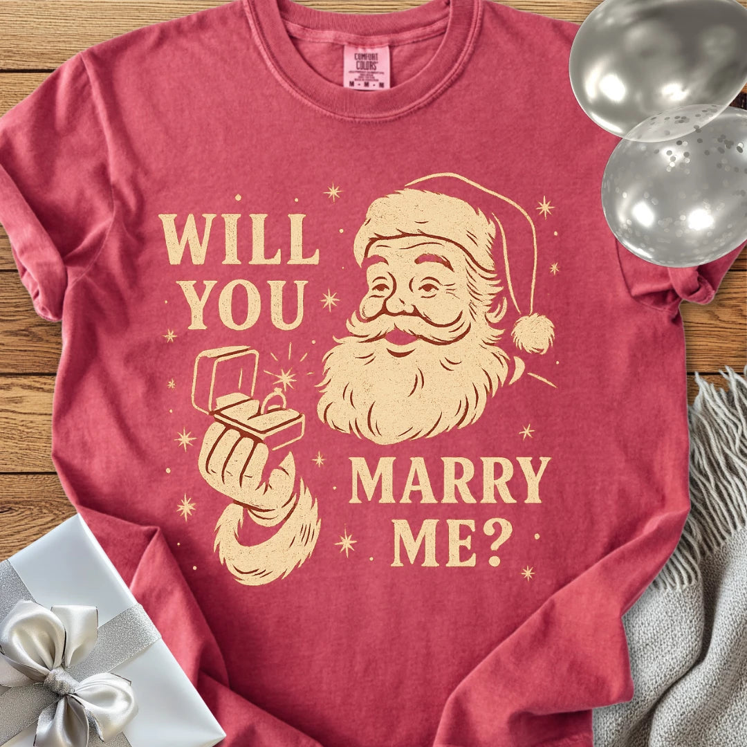 Will You Marry Me? - Premium Christmas Proposal T-Shirt