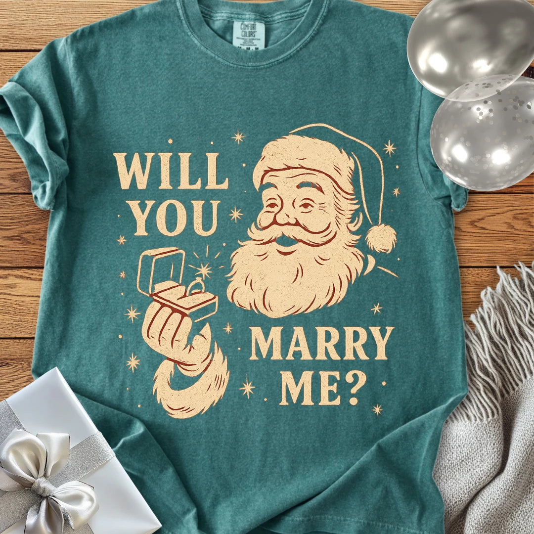 Will You Marry Me? - Premium Christmas Proposal T-Shirt